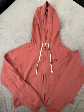 PINK Victoria's Secret Dusty Rose Zip-Up Hoodie